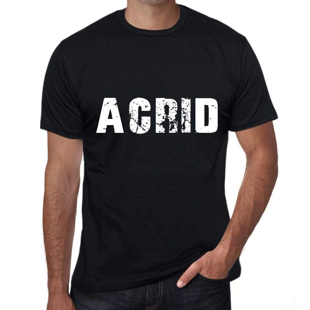 Acrid Mens Retro T Shirt Black Birthday Gift 00553 - Black / Xs - Casual