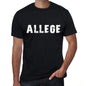 Allege Mens Vintage T Shirt Black Birthday Gift 00554 - Black / Xs - Casual