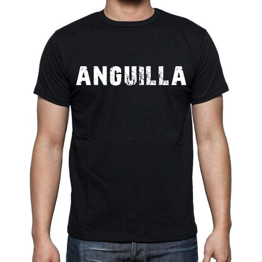 Anguilla T-Shirt For Men Short Sleeve Round Neck Black T Shirt For Men - T-Shirt