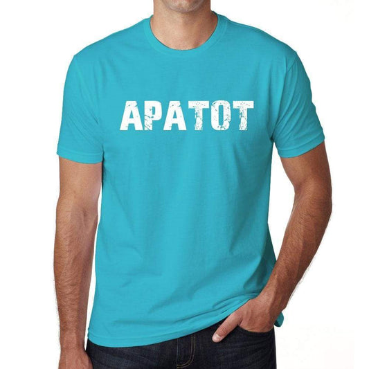 Apatot Mens Short Sleeve Round Neck T-Shirt - Blue / S - Casual