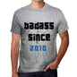 Badass Since 2010 Men's T-shirt Grey Birthday Gift 00430 - Ultrabasic