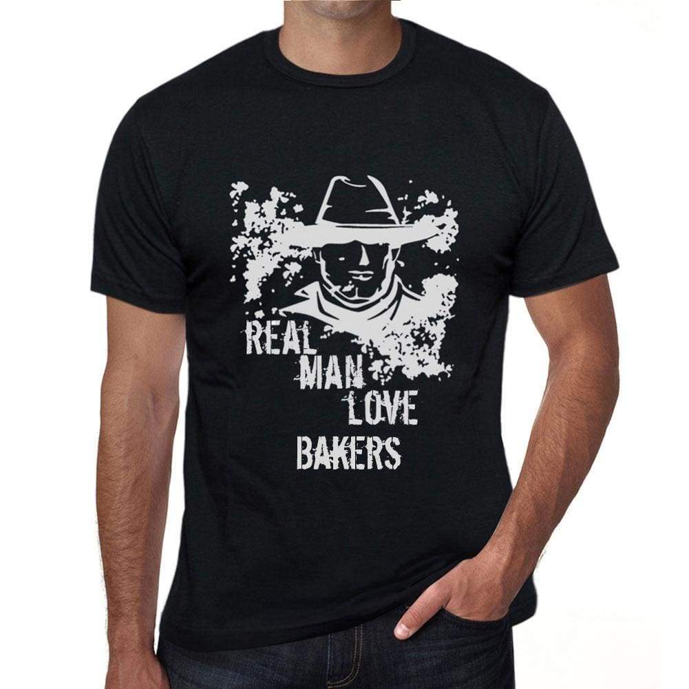 Bakers Real Men Love Bakers Mens T Shirt Black Birthday Gift 00538 - Black / Xs - Casual