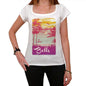 Bells Escape To Paradise Womens Short Sleeve Round Neck T-Shirt 00280 - White / Xs - Casual