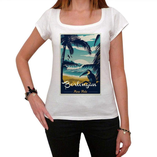 Borlongan Pura Vida Beach Name White Womens Short Sleeve Round Neck T-Shirt 00297 - White / Xs - Casual