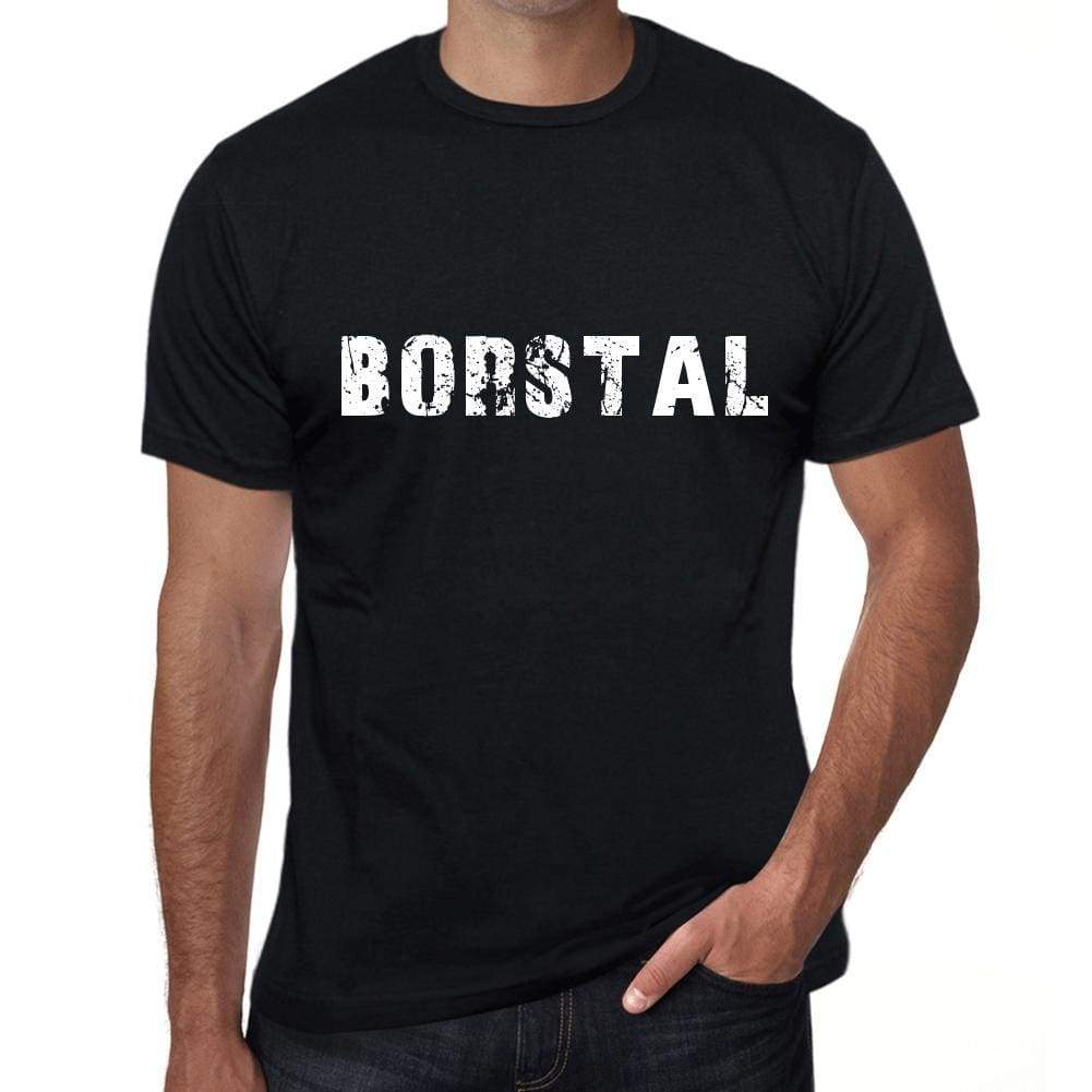 Borstal Mens Vintage T Shirt Black Birthday Gift 00555 - Black / Xs - Casual