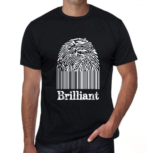 Brilliant Fingerprint Black Mens Short Sleeve Round Neck T-Shirt Gift T-Shirt 00308 - Black / S - Casual