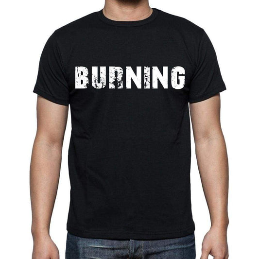 Burning Mens Short Sleeve Round Neck T-Shirt - Casual
