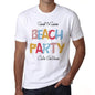 Cala Galdana Beach Party White Mens Short Sleeve Round Neck T-Shirt 00279 - White / S - Casual