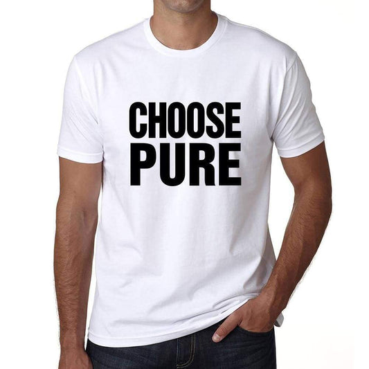 Choose Pure T-Shirt Mens White Tshirt Gift T-Shirt 00061 - White / S - Casual