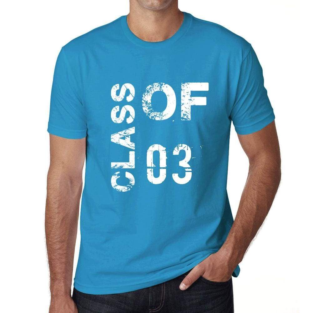 Class Of 03 Grunge Mens T-Shirt Blue Birthday Gift 00483 - Blue / Xs - Casual