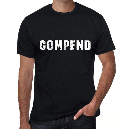 Compend Mens Vintage T Shirt Black Birthday Gift 00555 - Black / Xs - Casual