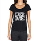 Confident Like Me Black Womens Short Sleeve Round Neck T-Shirt 00054 - Black / Xs - Casual