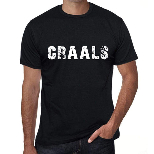 Craals Mens Vintage T Shirt Black Birthday Gift 00554 - Black / Xs - Casual