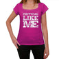 Critical Like Me Pink Womens Short Sleeve Round Neck T-Shirt 00053 - Pink / Xs - Casual