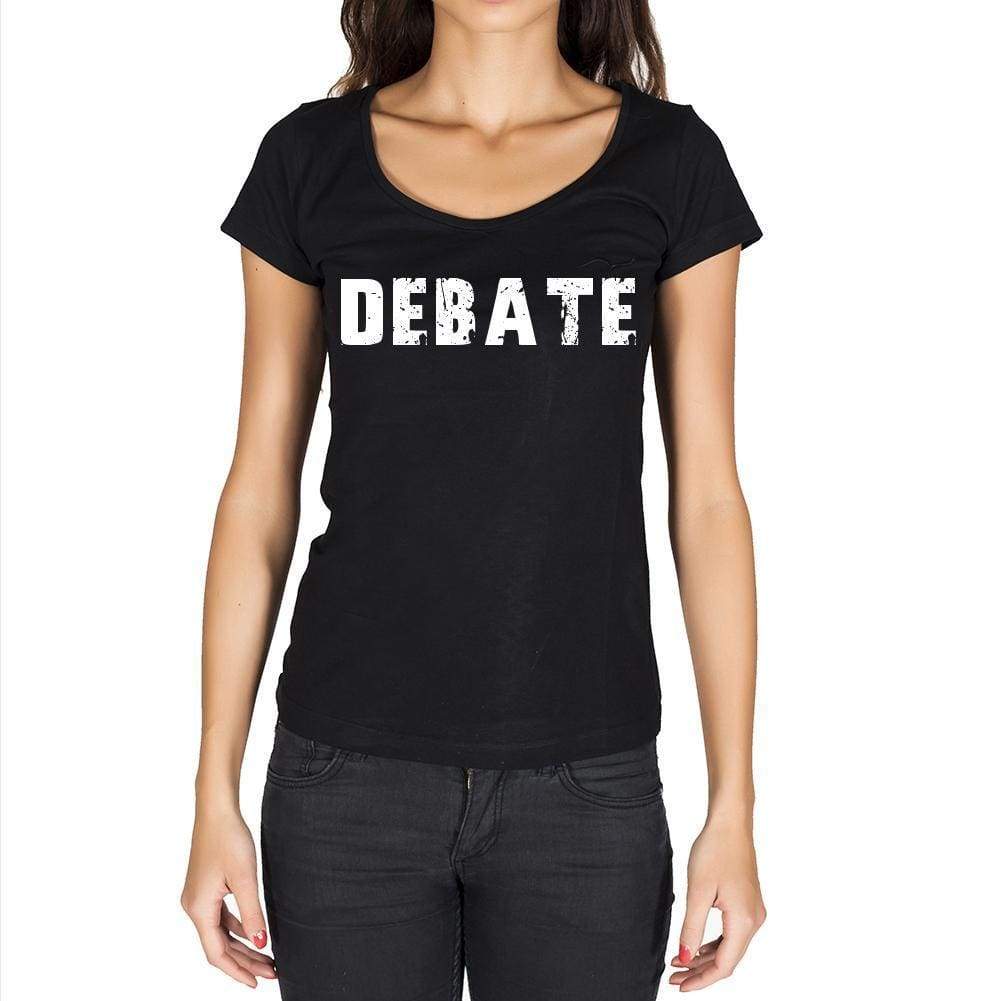 Debate Womens Short Sleeve Round Neck T-Shirt - Casual