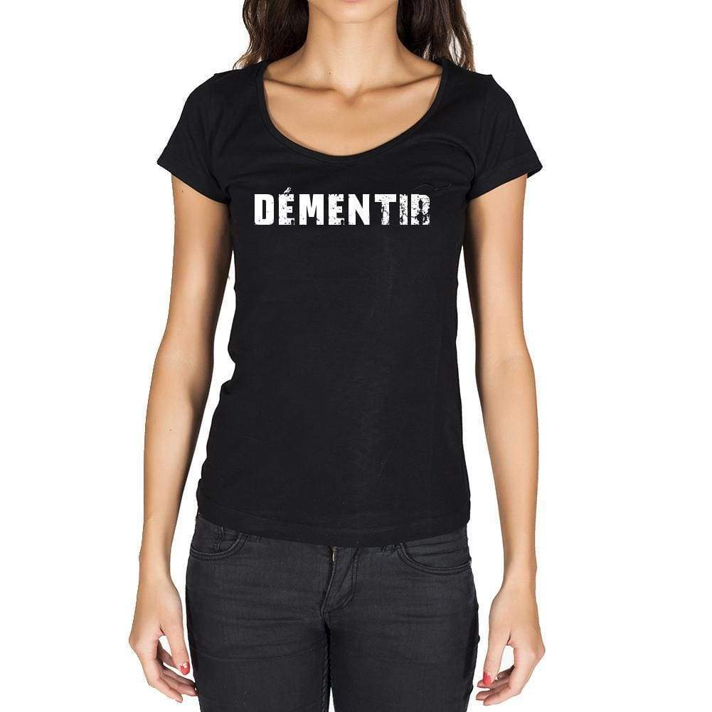 Démentir French Dictionary Womens Short Sleeve Round Neck T-Shirt 00010 - Casual