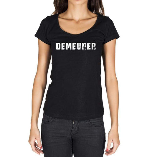 Demeurer French Dictionary Womens Short Sleeve Round Neck T-Shirt 00010 - Casual