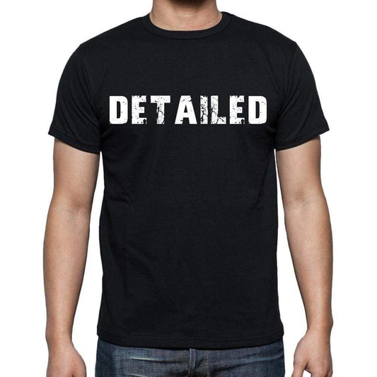 Detailed Mens Short Sleeve Round Neck T-Shirt Black T-Shirt En