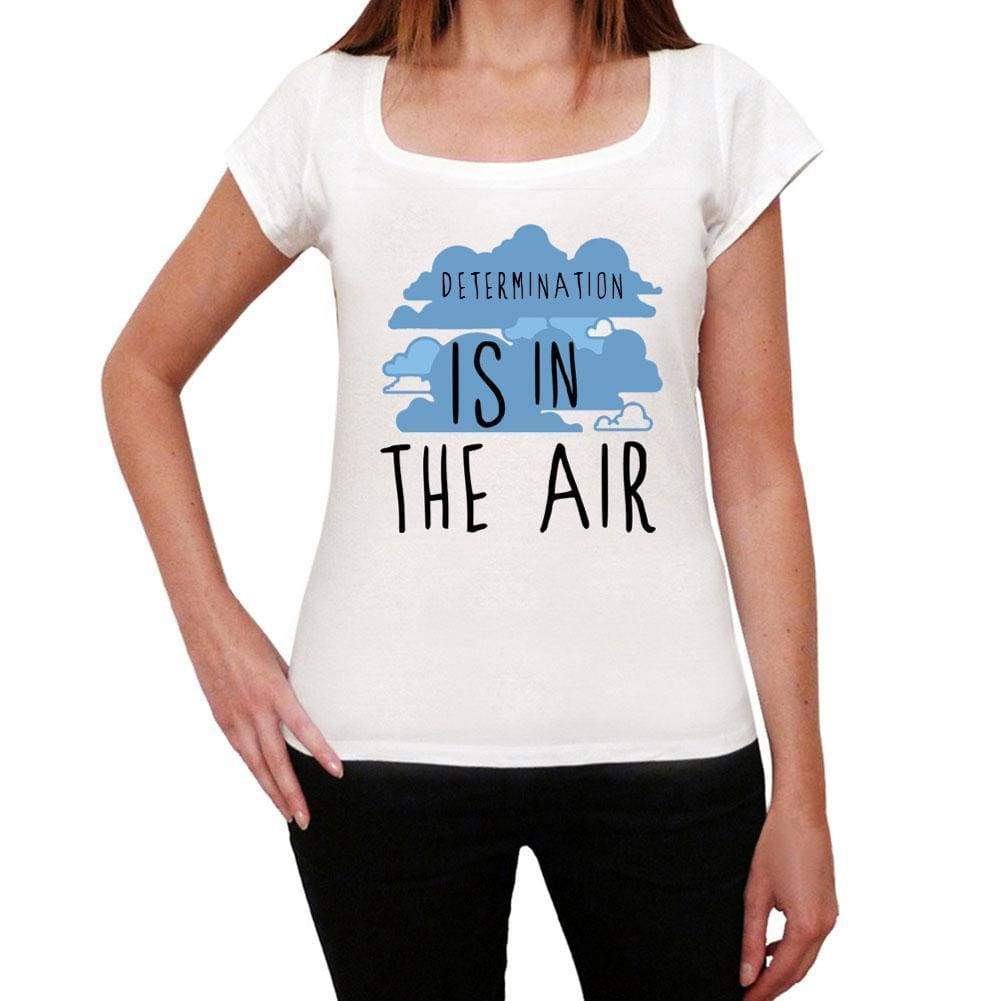 Determination In The Air White Womens Short Sleeve Round Neck T-Shirt Gift T-Shirt 00302 - White / Xs - Casual