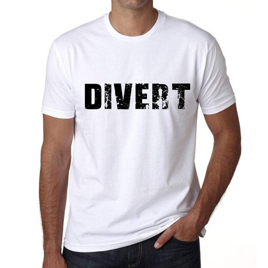 Divert Mens T Shirt White Birthday Gift 00552 - White / Xs - Casual