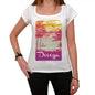 Dooega Escape To Paradise Womens Short Sleeve Round Neck T-Shirt 00280 - White / Xs - Casual