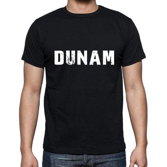 Dunam Mens Short Sleeve Round Neck T-Shirt 5 Letters Black Word 00006 - Casual