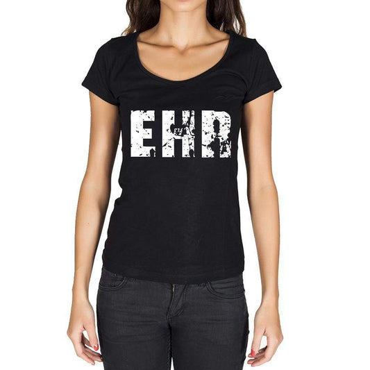 Ehr German Cities Black Womens Short Sleeve Round Neck T-Shirt 00002 - Casual