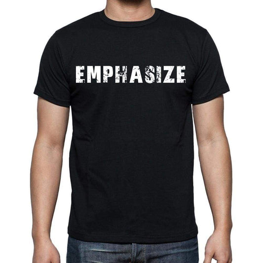 Emphasize Mens Short Sleeve Round Neck T-Shirt Black T-Shirt En