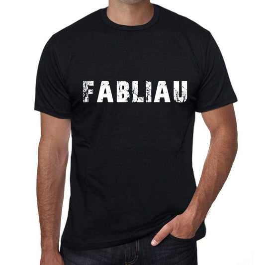 fabliau Mens Vintage T shirt Black Birthday Gift 00555 - Ultrabasic