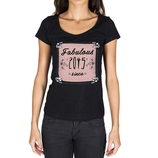 Fabulous Since 2045 Womens T-Shirt Black Birthday Gift 00434 - Black / Xs - Casual