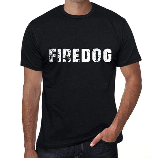 firedog Mens Vintage T shirt Black Birthday Gift 00555 - Ultrabasic