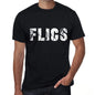 Flics Mens Retro T Shirt Black Birthday Gift 00553 - Black / Xs - Casual