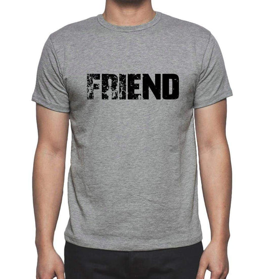 Friend Grey Mens Short Sleeve Round Neck T-Shirt 00018 - Grey / S - Casual