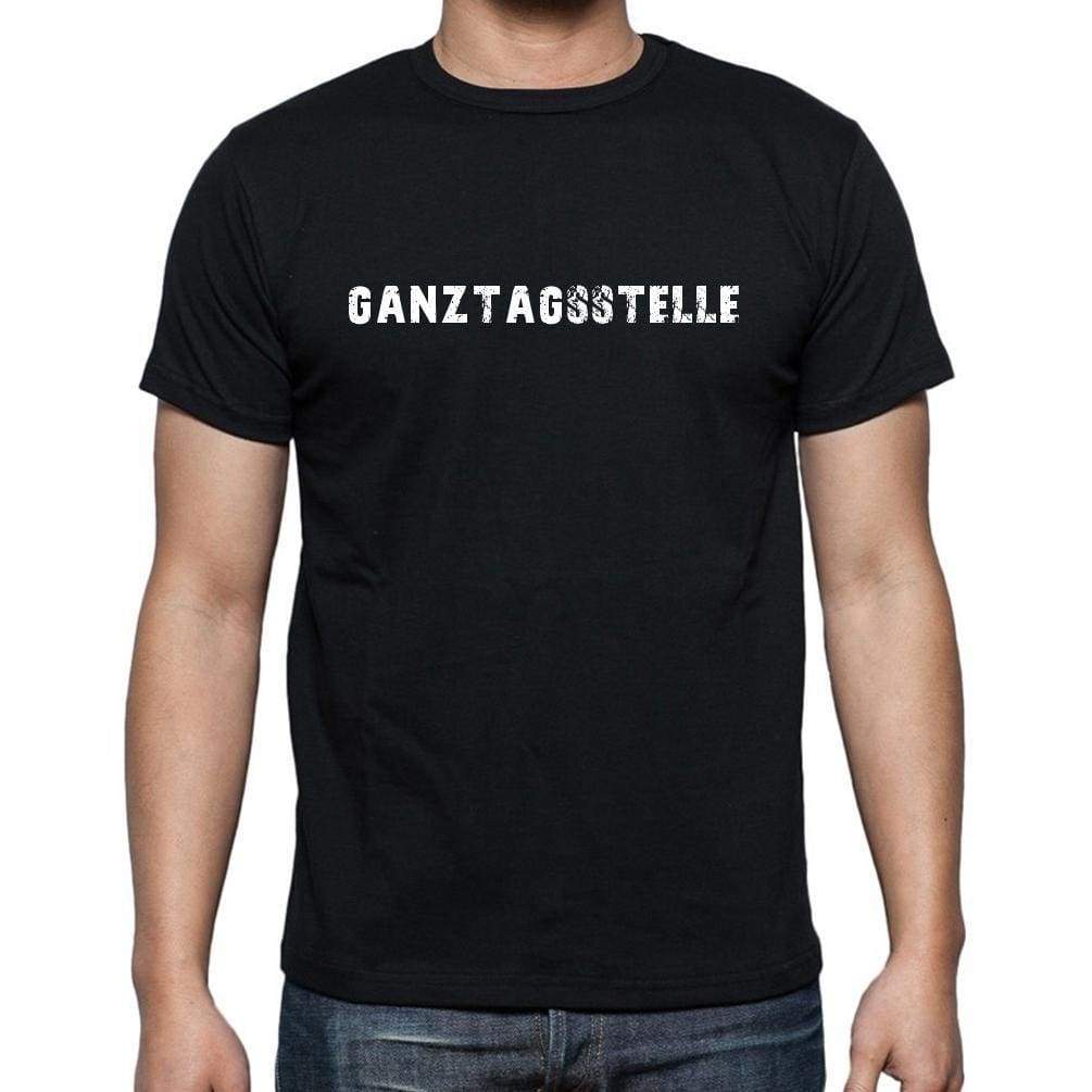 Ganztagsstelle Mens Short Sleeve Round Neck T-Shirt - Casual