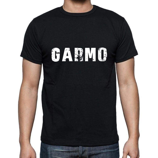 Garmo Mens Short Sleeve Round Neck T-Shirt 5 Letters Black Word 00006 - Casual