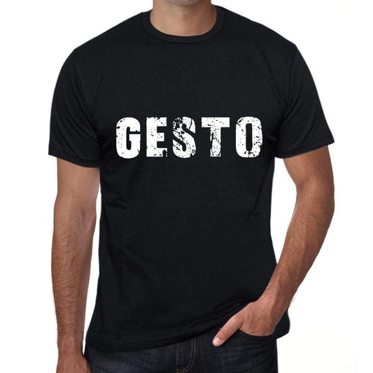 Gesto Mens T Shirt Black Birthday Gift 00551 - Black / Xs - Casual