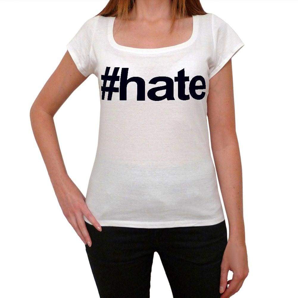 Hate Hashtag Womens Short Sleeve Scoop Neck Tee 00075