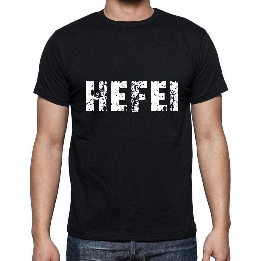 Hefei Mens Short Sleeve Round Neck T-Shirt 5 Letters Black Word 00006 - Casual