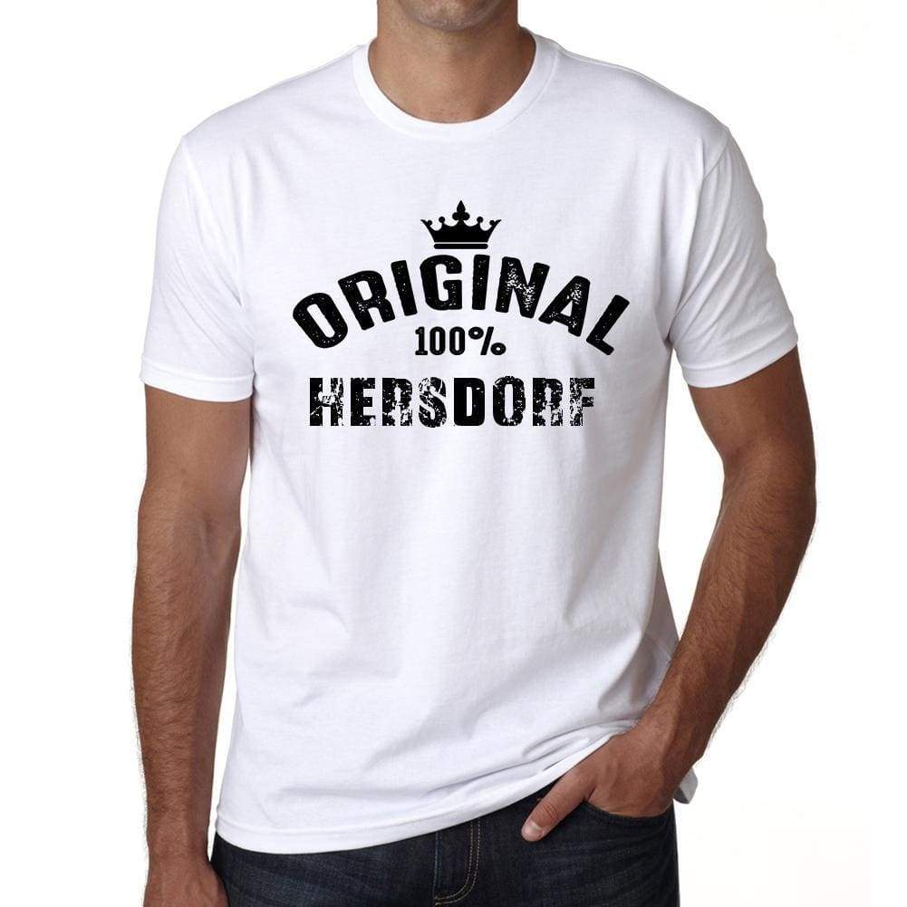 Hersdorf 100% German City White Mens Short Sleeve Round Neck T-Shirt 00001 - Casual