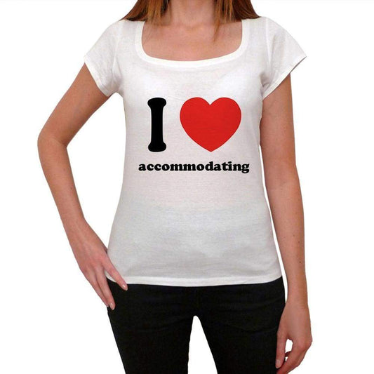 I Love Accommodating Womens Short Sleeve Round Neck T-Shirt 00037 - Casual