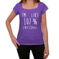Im Like 107% Emotional Purple Womens Short Sleeve Round Neck T-Shirt Gift T-Shirt 00333 - Purple / Xs - Casual