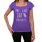 Im Like 107% Private Purple Womens Short Sleeve Round Neck T-Shirt Gift T-Shirt 00333 - Purple / Xs - Casual