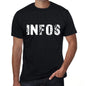 Infos Mens Retro T Shirt Black Birthday Gift 00553 - Black / Xs - Casual