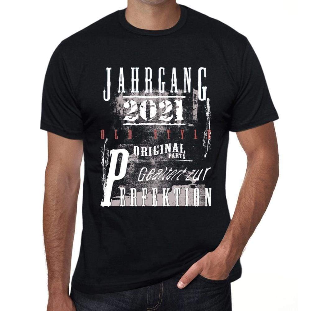 Jahrgang Birthday 2021 Black Mens Short Sleeve Round Neck T-Shirt Gift T-Shirt 00352 - Black / Xs - Casual