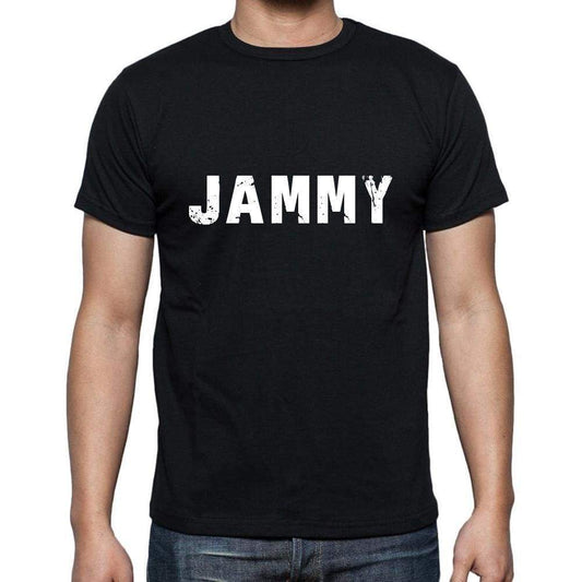 Jammy Mens Short Sleeve Round Neck T-Shirt 5 Letters Black Word 00006 - Casual
