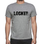 Locker Grey Mens Short Sleeve Round Neck T-Shirt 00018 - Grey / S - Casual