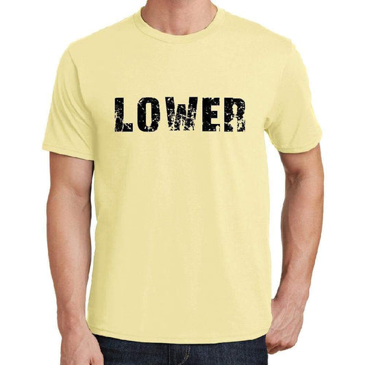 Lower Mens Short Sleeve Round Neck T-Shirt 00043 - Yellow / S - Casual