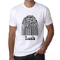 Lush Fingerprint White Mens Short Sleeve Round Neck T-Shirt Gift T-Shirt 00306 - White / S - Casual