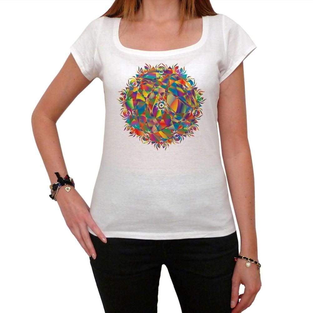 Mandala 28 White Womens T-Shirt 100% Cotton 00176