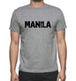 Manila Grey Mens Short Sleeve Round Neck T-Shirt 00018 - Grey / S - Casual